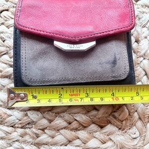 Rag & Bone Red Black, and Gray Leather Wallet
